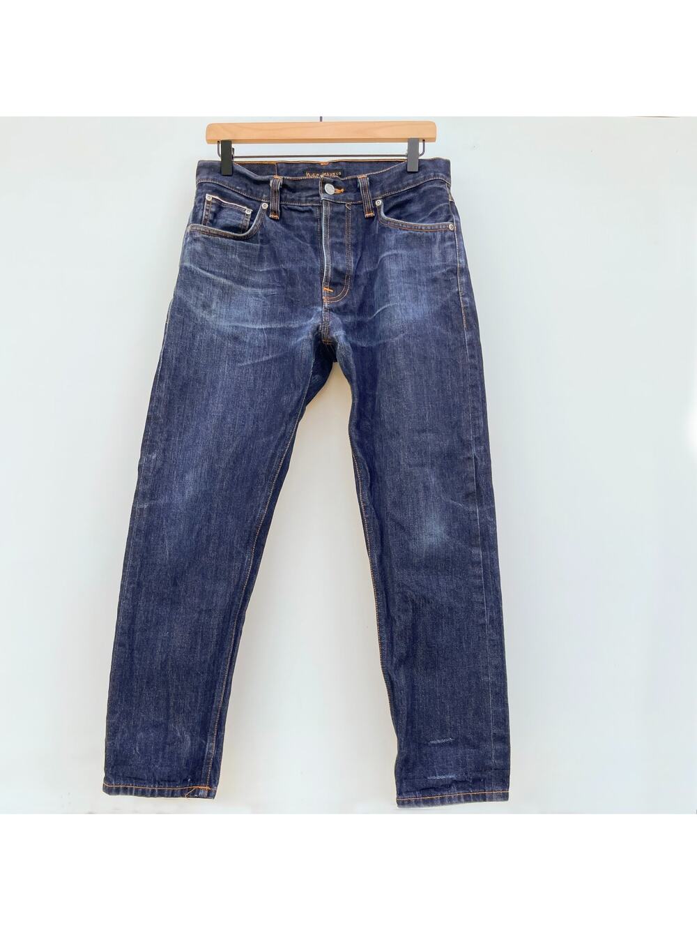 Nudie Jeans Steady Eddie II Dry Salvage 31x30 Raw Denim Indigo Dark Wash